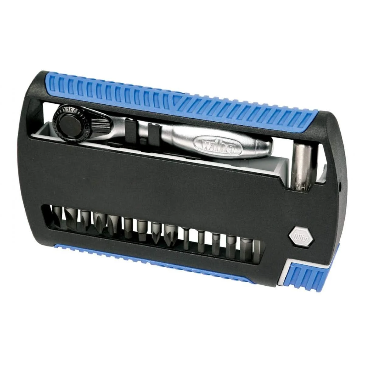 Wiha 79491 Slotted/Phillips/Square/Pozidriv/Hex Metric XLSelector Bit Set with Ratchet