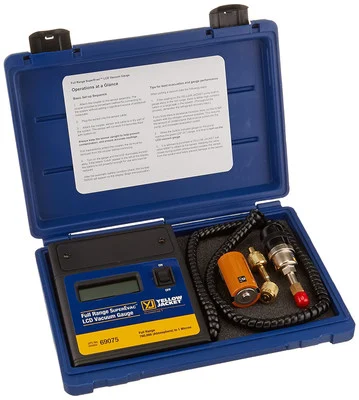 Yellow Jacket SuperEvac Full Range LCD Vacuum Gauge with Case (69075)