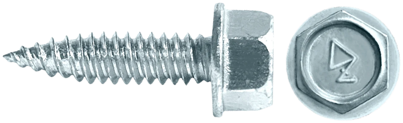 ZIP ULTRA SHARP POINT SCREWS - UNSLOTTED HEX WASHER HEAD (ZINC)